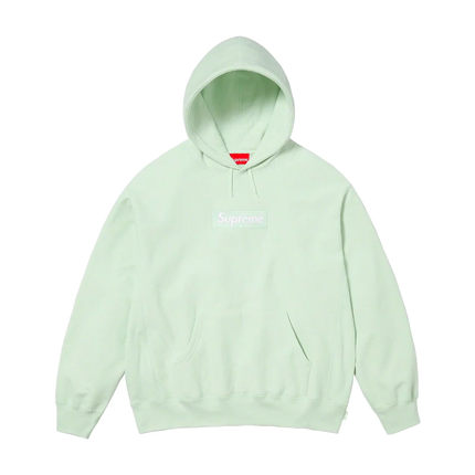 Supreme Box Logo Hooded Sweatshirt FW23 Light Green