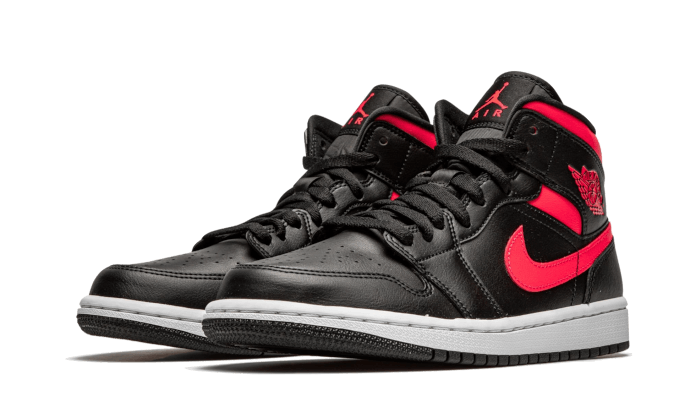 Air Jordan Air Jordan 1 Mid Black Siren Red - BQ6472-004